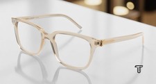SAINT LAURENT SL M110 007 Rectangular Acetate Nude 53 mm Women's Eyeglasses