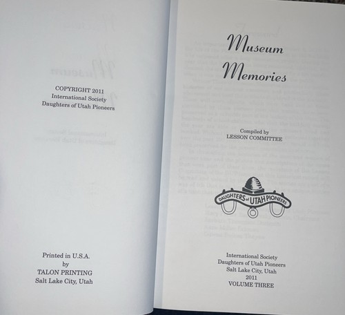 Museum Memories Kompletter Satz 9 Bände Töchter von Utah Pioniere HLT-Geschichte - Bild 10 von 17