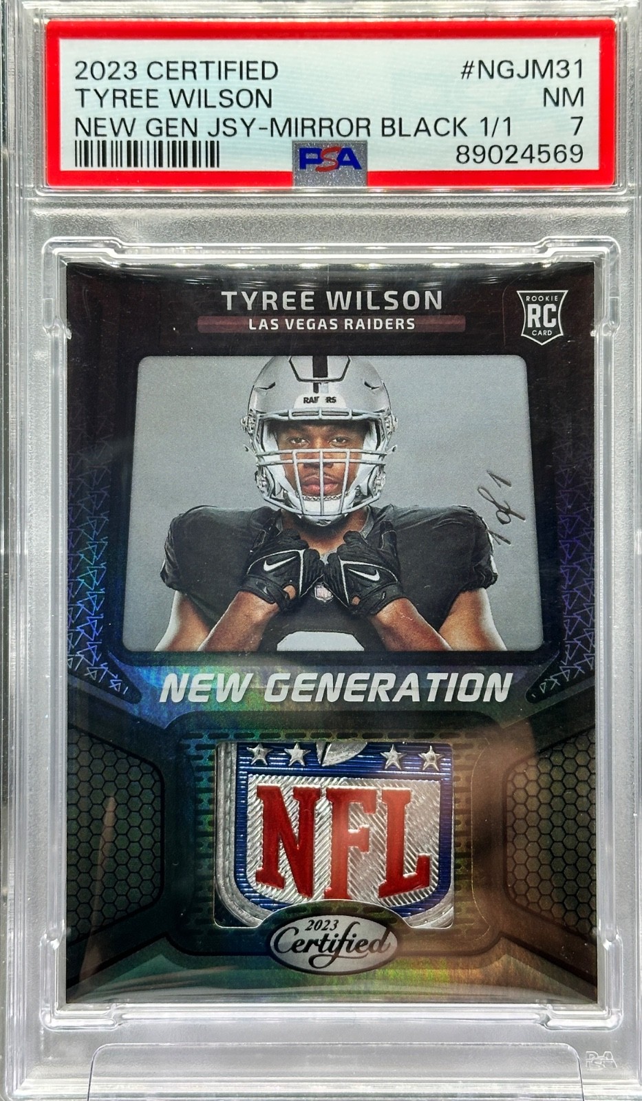 Tyree Wilson Panini Certified New Generation Jersey #NGJM31 Mirror Black 1/1