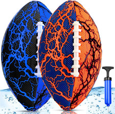 Waterproof Inflatable Footballs 2 Pack for Pool Beach Ocean Play Toys Sports
