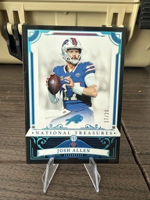 2025 Panini National Treasures Josh Allen Midnight 17/20 Jersey # Match #10