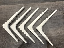 5 x Ikea TOMTHULT Bracket, white, 18x24 cm, metal, fits 20 and 30 cm deep shelf