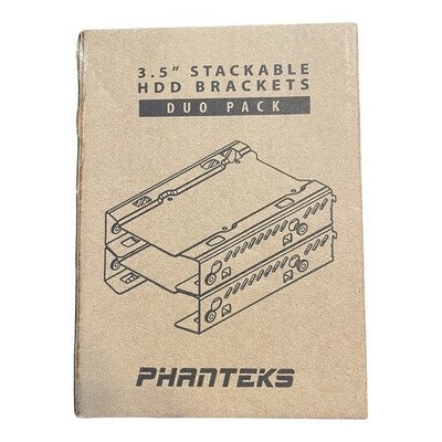 Phanteks Stackable 3.5'' HDD Bracket Duo Pack Cases PH-HDDKT_03 Black New