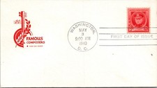 S08-9611, FAMOUS AMERICAN 1940: JOHN PHILLIP SOUSA, HOUSE OF FARNAM FDC