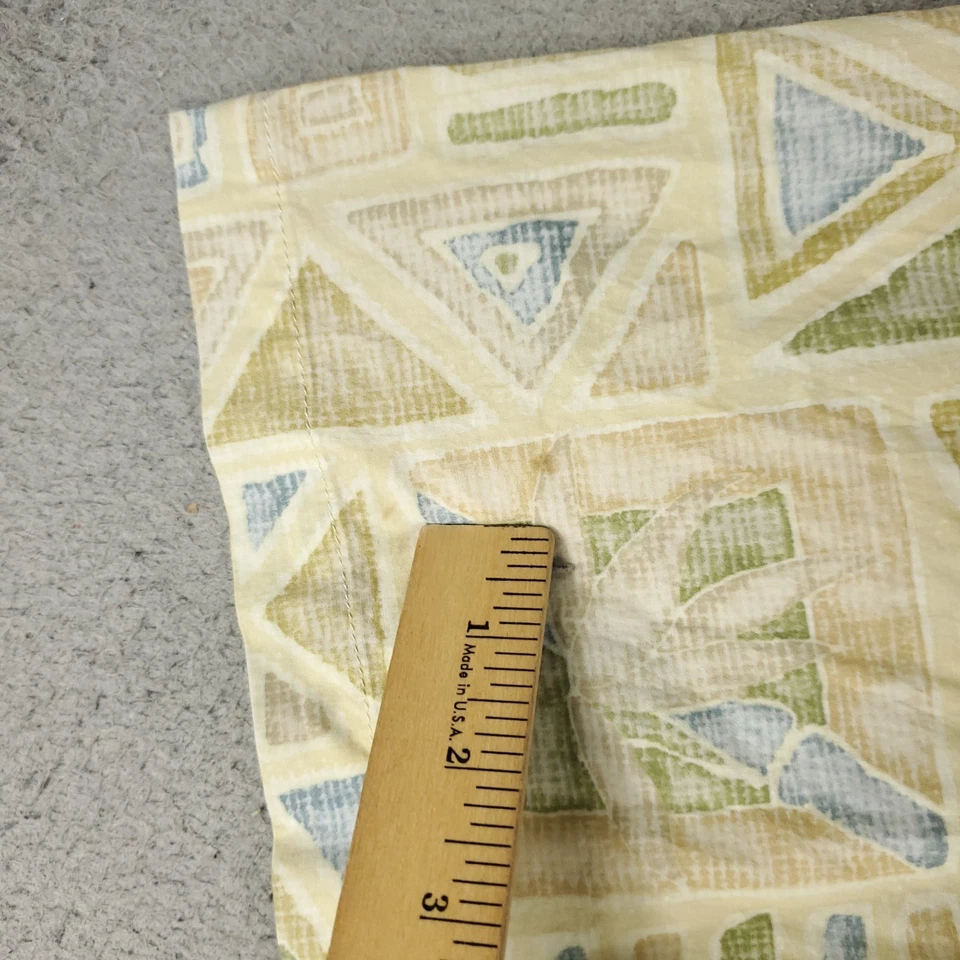 Bamboo Cay Shirt Mens Size Medium Yellow Geometric Beach Button Up Short Sleeve* - Imagem 3 de 4