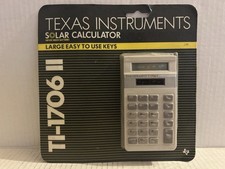 Vintage 1984 Texas Instruments TI-1706 II Calculator Solar Powered