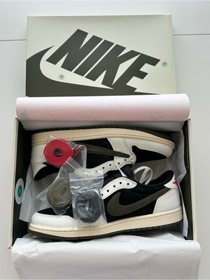 Travis Scott Cactus Jack Nike Jordan 1 Low olive- wmns 13, mens 11.5 BRAND NEW