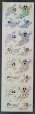 JILLSON & ROBERTS HAMBLY STICKERS PRISMATIC / GLITTER HALLOWEEN * GHOSTS * 