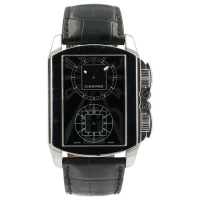 Chopard GMT Dual Time Black Dial Stainless Steel 38mm Automatic Men s Watch 8468