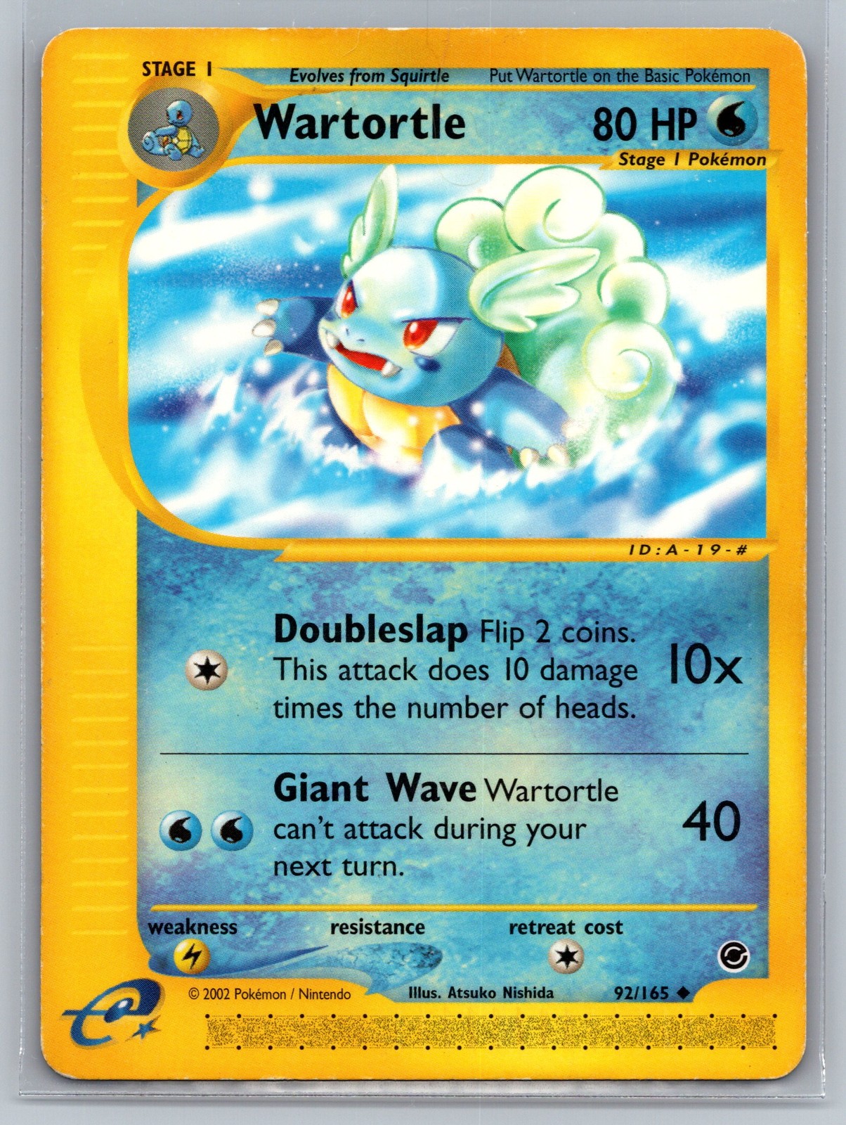 Pokemon TCG Wartortle #092/165 Expedition