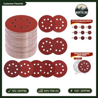 Versatile 70-Piece 5-Inch Sanding Discs - Multiple Grits for Precision Polishing