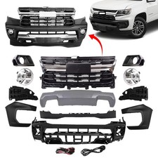 Front Bumper Cover Kit W/grille/foglight For 2021-2022 Chevrolet Colorado Lt Z71