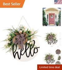 Elegant 12in Hello Welcome Sign for Front Door - Perfect Housewarming Gift