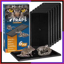 Mouse Glue Traps 6 Packs Large Glue Traps for Mice and Rats Indoor Sticky Traps