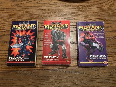 Mutant Chronicles Apostle of Insanity Trilogy In Lunacy Frenzy Dementia Books