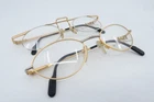 JOB LOT x2 TIFFANY eyeglasses gold plated frames  made in Italy Deadstock