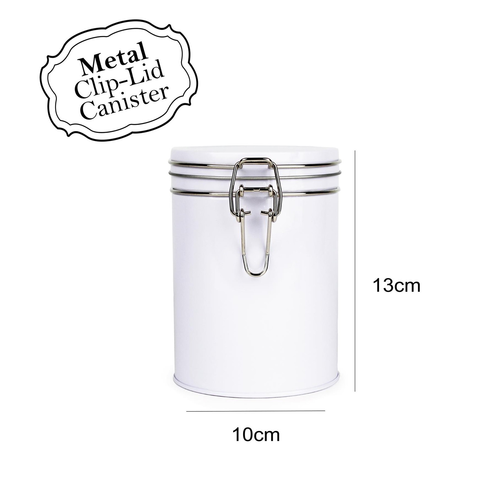 Hedgehog & Mouse Canister - Metal Clip Lid Kitchen/Home Storage Gifts