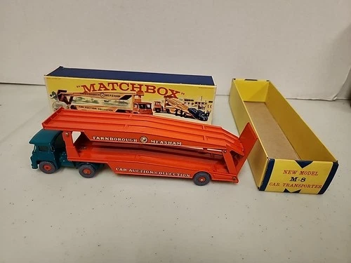 Vintage Matchbox Lesney Major Pack Car Transporter M-8 W/ Original Box Diecast