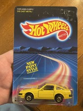 Vintage Hot Wheels Nissan 300ZX 1454 1986 Yellow 1:64 Unpunched Rare Sealed