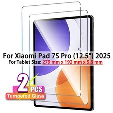 2PCS Xiaomi Pad 7S Pro 12.5" 2025 Tempered Glass Film Cover Screen Protector