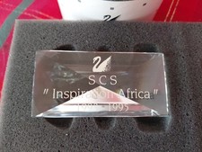 Swarovski SCS Inspiration Africa 1993–1995 Crystal Title Plaque - Boxed