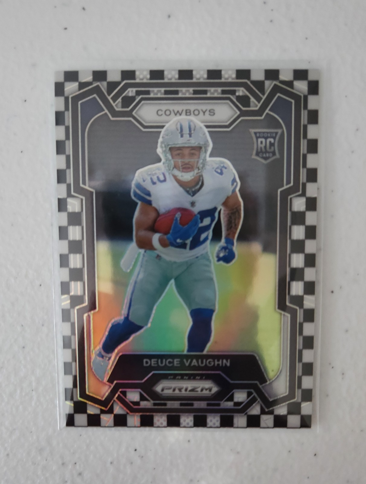 2023 Panini Prizm - Rookies Deuce Vaughn #324 Black & White Checker Prizm (RC)