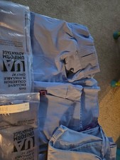 Lot of 5 Light Blue Scrubs Medical uniform. Bottoms ONLY