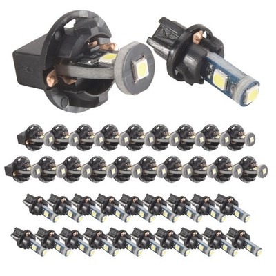 40 Pieces T5 T10 LED Bulbs Dash Lights with  Socket Instrument Dashboard5183