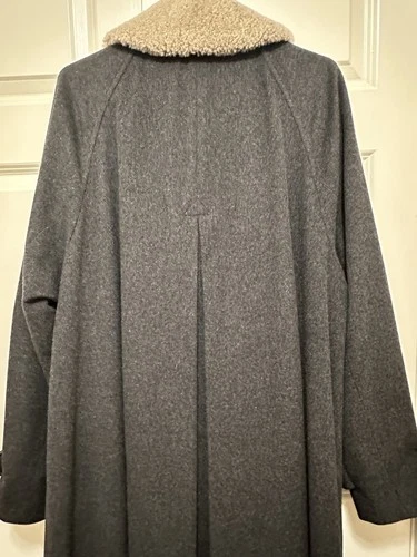 Hickey Freeman Charcoal Gray Wool Overcoat Size 42 image 7