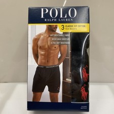 Polo Ralph Lauren Boxers Knit 3 Pack Classic Fit Cotton Mens 2XL Black