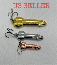 5Pcs Spoon Fishing Lures Metal Dick Penis Bait Crankbait Hooks Funny Gag Gift