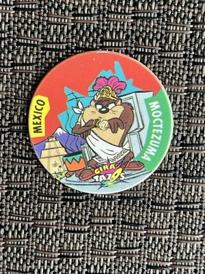 Very rare Vintage Tazo 1990 s  / Gira tazo MÉXICO /MOCTEZUMA / TAZZ / Sabritas