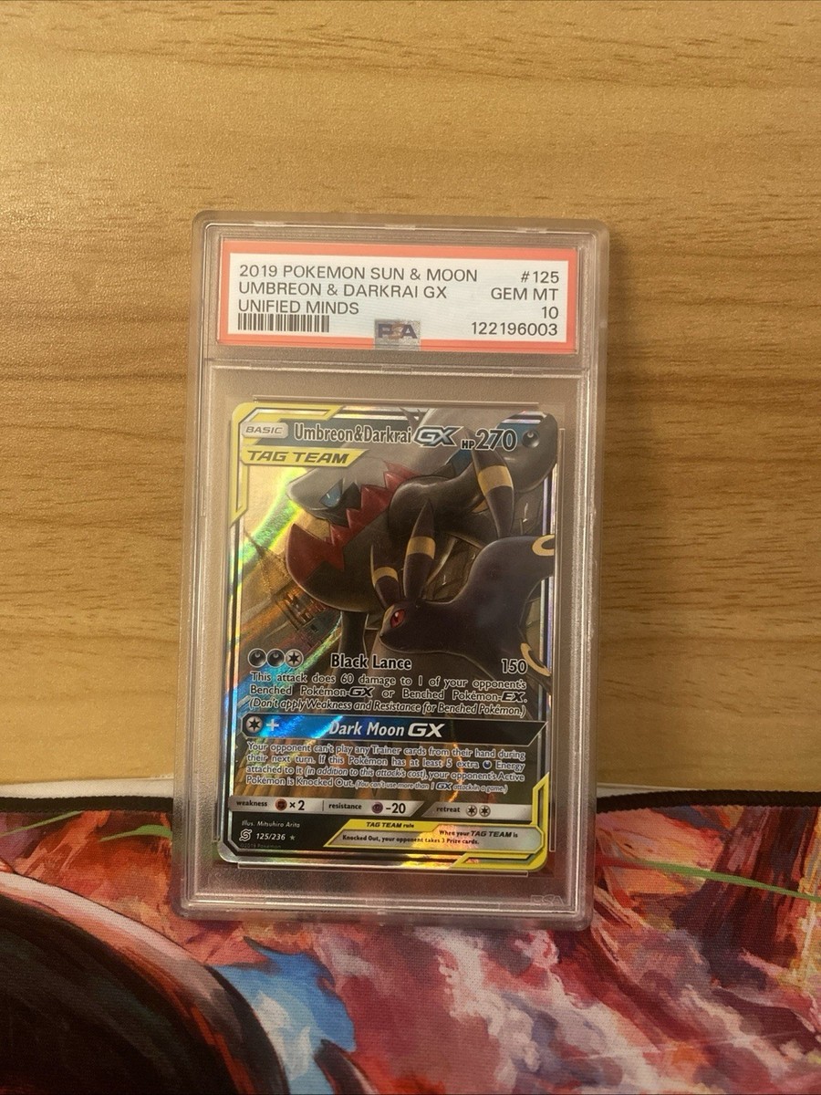 ポケモンカードゲーム Umbreon & Darkrai GX PSA10 2019 2019 Pokemon Sun & Moon Unified Minds 125 Umbreon & Darkrai Gx PSA