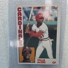 Topps 1984 Willie McGee #310 Cardinals MLB Baseball Base Set