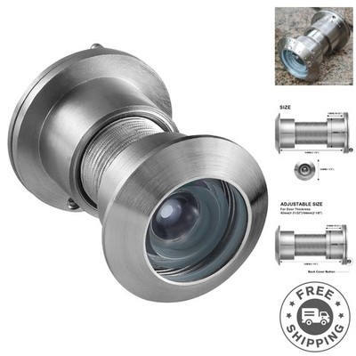 Heavy Duty 220-Degree Door Viewer with Rotating Privacy Cover for Optimal Safety