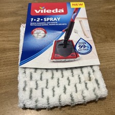 Vileda  1 - 2-SPRAY Replacement Microfibre - White/Red