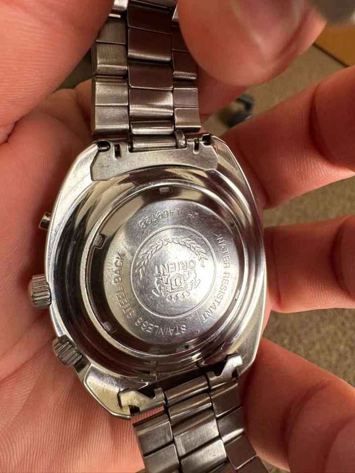 Мужские винтажные автоматические японские наручные часы Orient King Diver KD желтый циферблат - Изображение 4 из 4