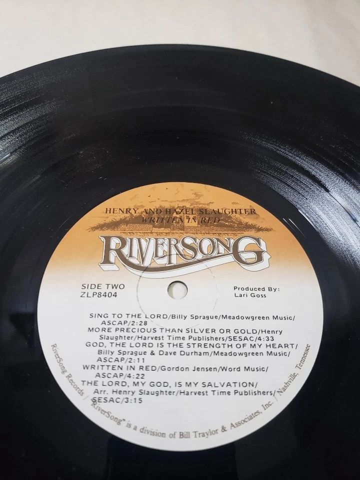 HENRY & HAZEL SLAUGHTER ~ WRITTEN IN RED ~ ZLP8404 ~ 1984 ~ LP ~ EX - Image 4 of 4