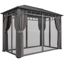 Image of Outsunny 2 x 3.5 m Hardtop Gazebo with Galvanised Steel Roof and Sides