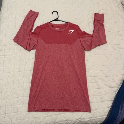 Gymshark Phantom Seamless Long Sleeve Red Large Work By David Laid