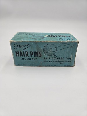 Vintage Diane No 481 Hair Pins 2 Inch Silver Crimped Ball Pointed Made In France