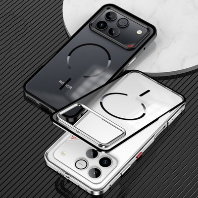 Metal Frame Acrylic Back CaseFor Huawei Honor Win RT 500 Mate 80 Pura 90 Pro Max