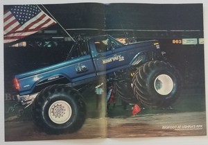 BIGFOOT MONSTER TRUCK POSTER 1985 2 PAGE NOS Bigfoot At USHRA's RFK 