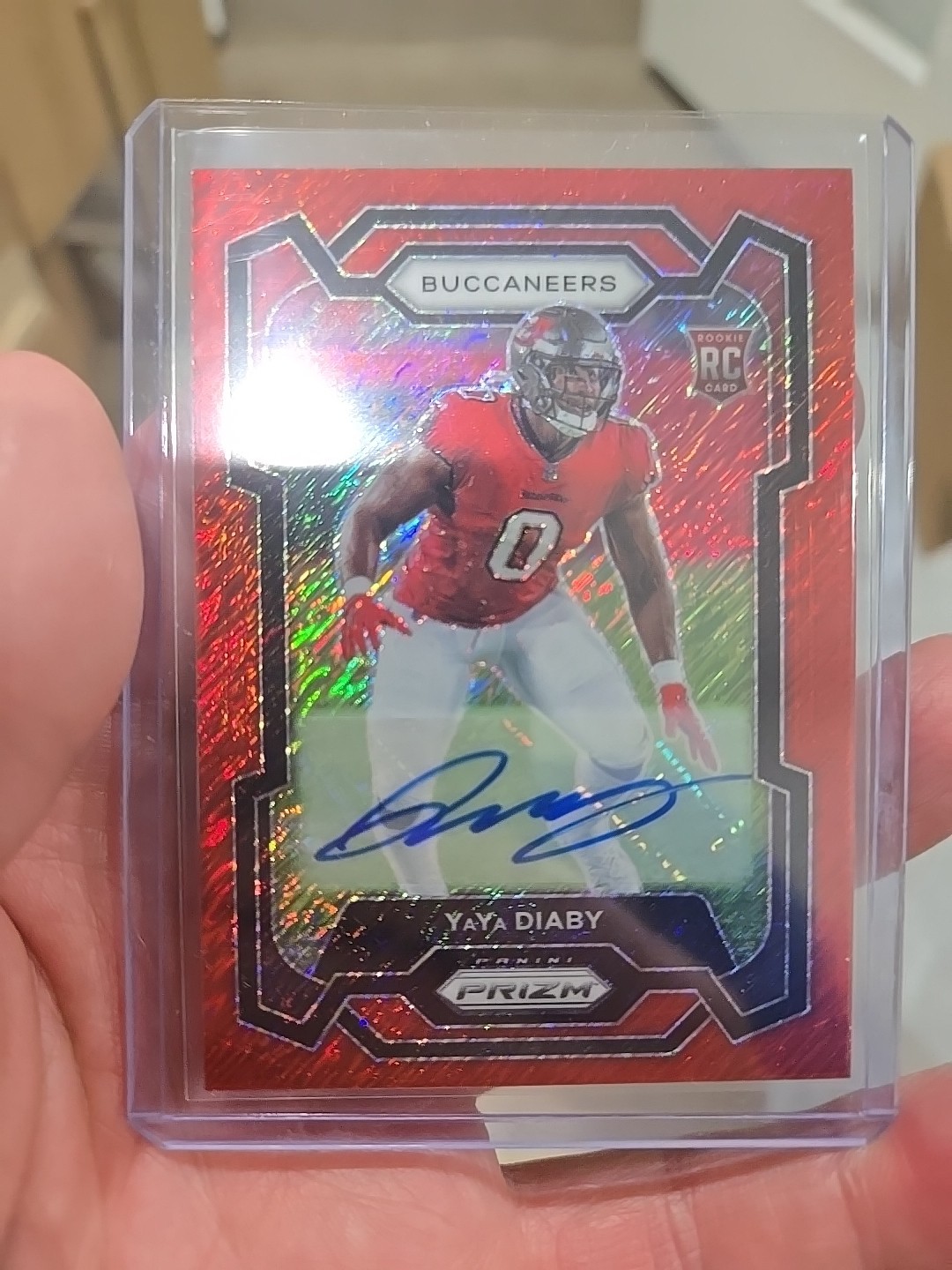 2023 Panini Prizm - Rookies YaYa Diaby #394 Red Shimmer Prizm Auto /35 (AU, RC)