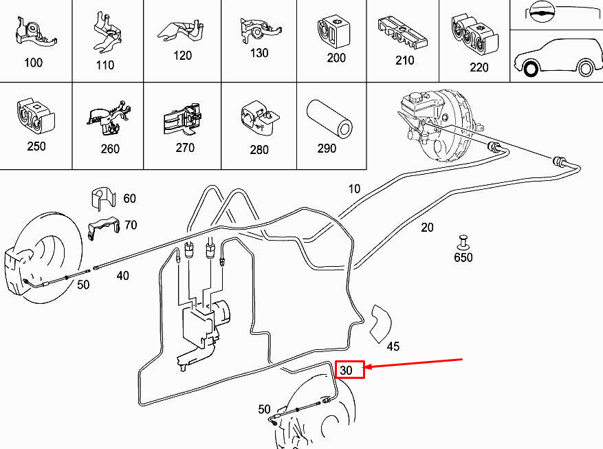 MERCEDES-BENZ R W251 Bremsleitung vorne links A2514201326