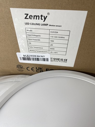 Zemty 2 Pack LED Flush Mount Ceiling Light, 9 inch 18W White - Picture 3 of 9