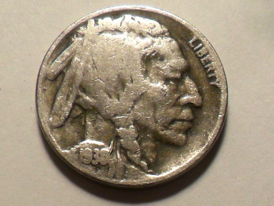 1938-D NICE ''LAST YEAR'' DENVER BUFFALO NICKEL ''LOW'' MINTAGE 7,020,000!!