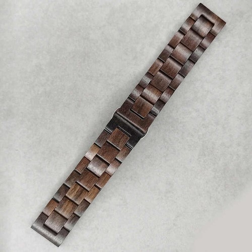 Wooden Replacement Watch Band Butterfly Clasp Quick Release Brown Strap #W002 - Picture 5 of 53