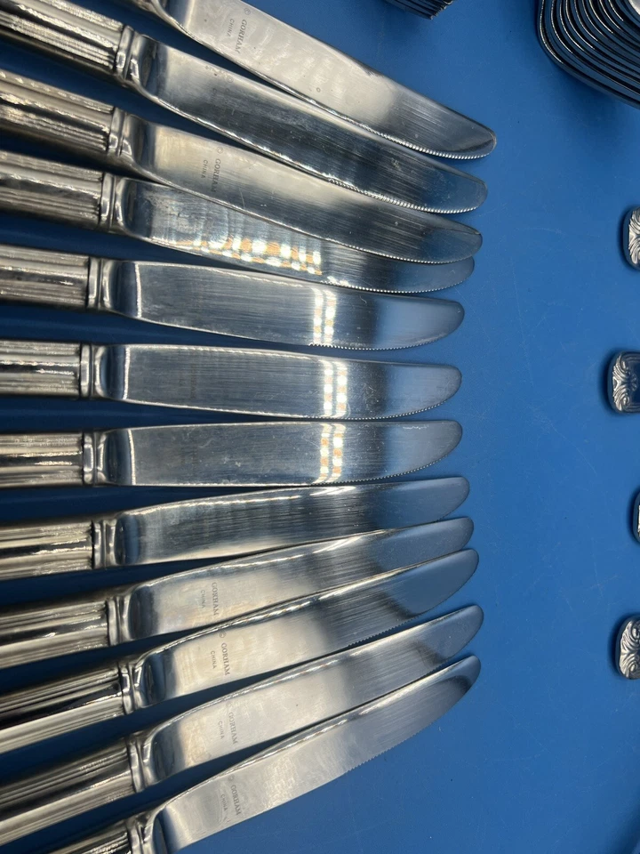 Gorham Winfield Cubiertos Inoxidable 18/8 Lote Mixto 100 Piezas Diseño Remolino Juego de 12 Foto 4 de 4