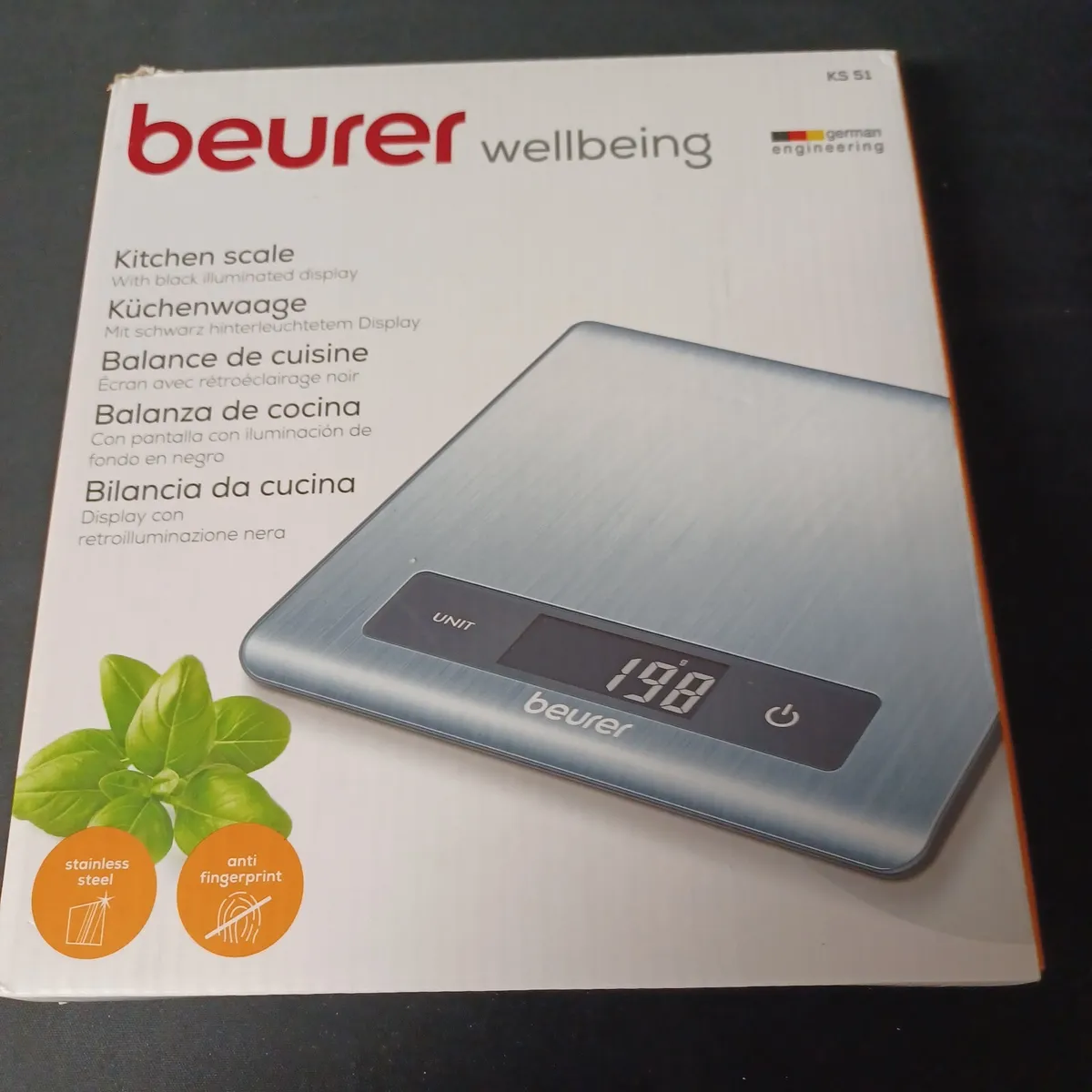 NIB, Beurer Well Being Digital Kitchen Scale, Food Scale, Teal KS 51 | eBay